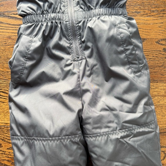 Pink Platinum Kids Gray Snow Bib Overalls 24M - Picture 3 of 9